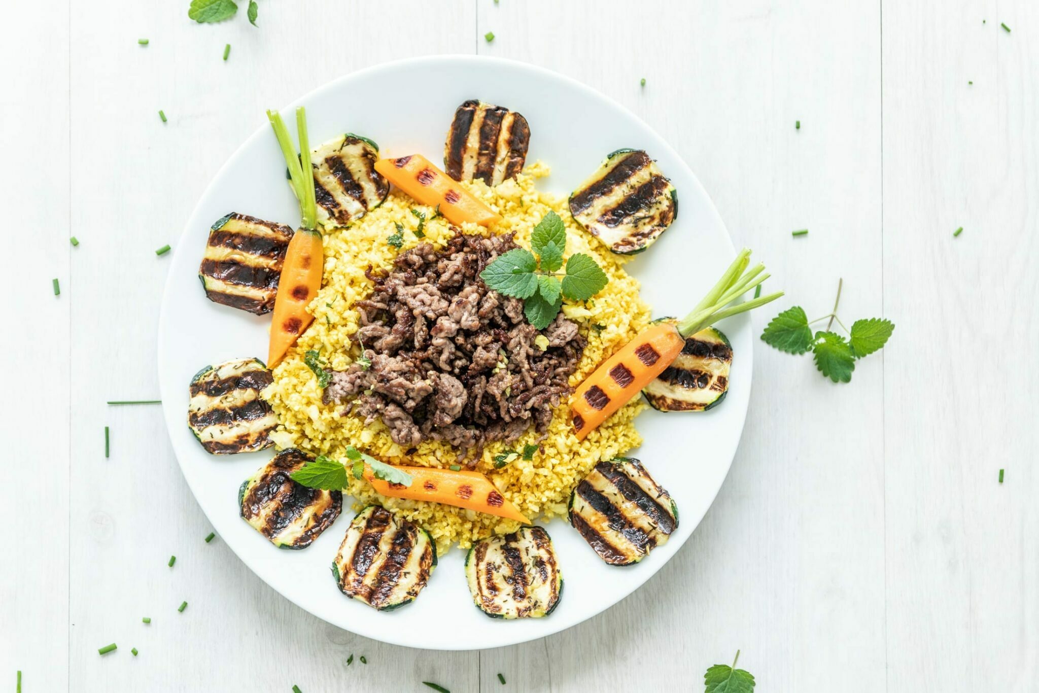 Orientalisch angehauchter Blumenkohl-Couscous