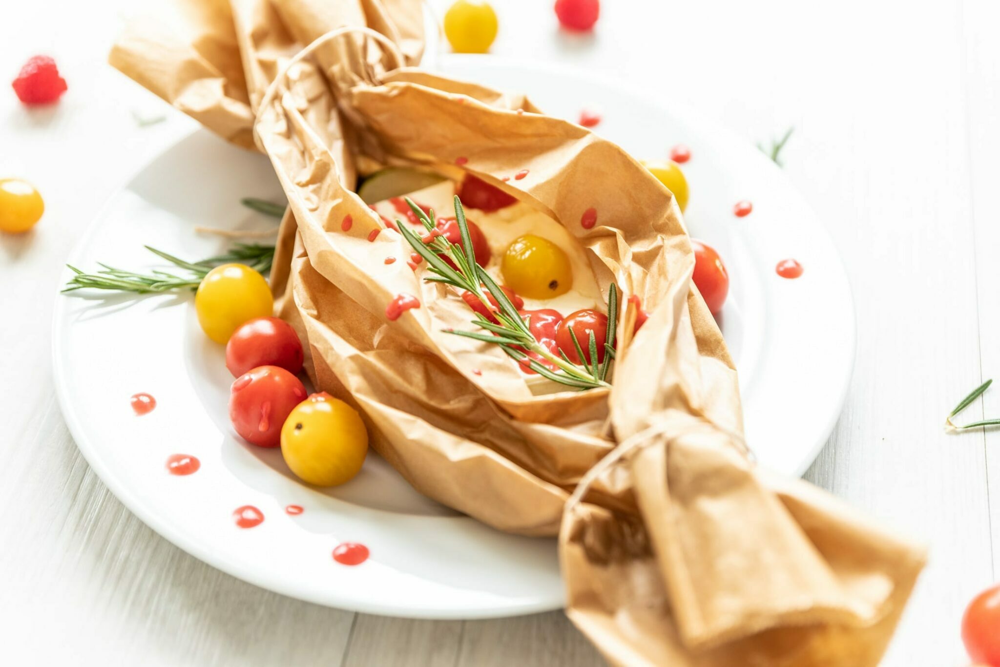 Gebackener Feta mit Himbeer-Senf-Dressing