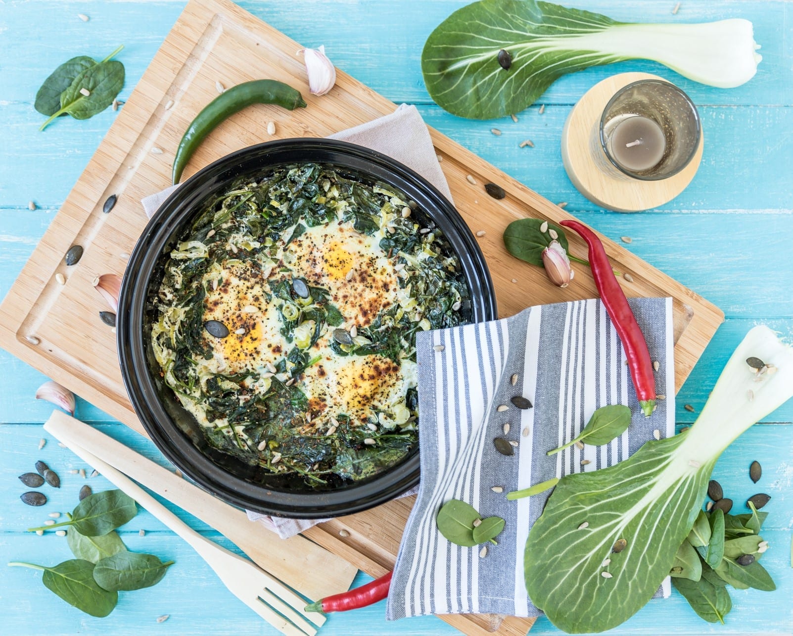 Deftige grüne Shakshuka nach Foodpunk-Art